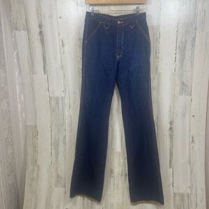 Thumbs Up Vintage Mens Flare Jeans size 30 Retro Western Dark‎ Denim